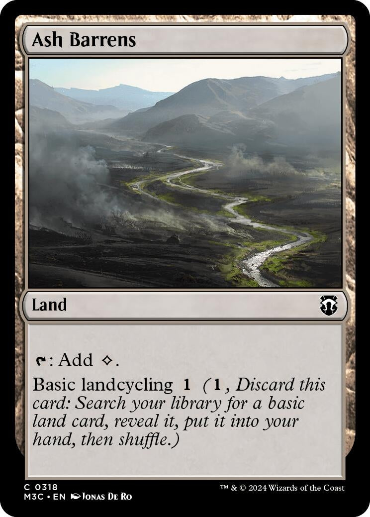 Ash Barrens (Ripple Foil) (318) (Commander: Modern Horizons 3)