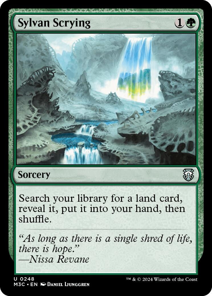 Sylvan Scrying (Ripple Foil) (248) (Commander: Modern Horizons 3)