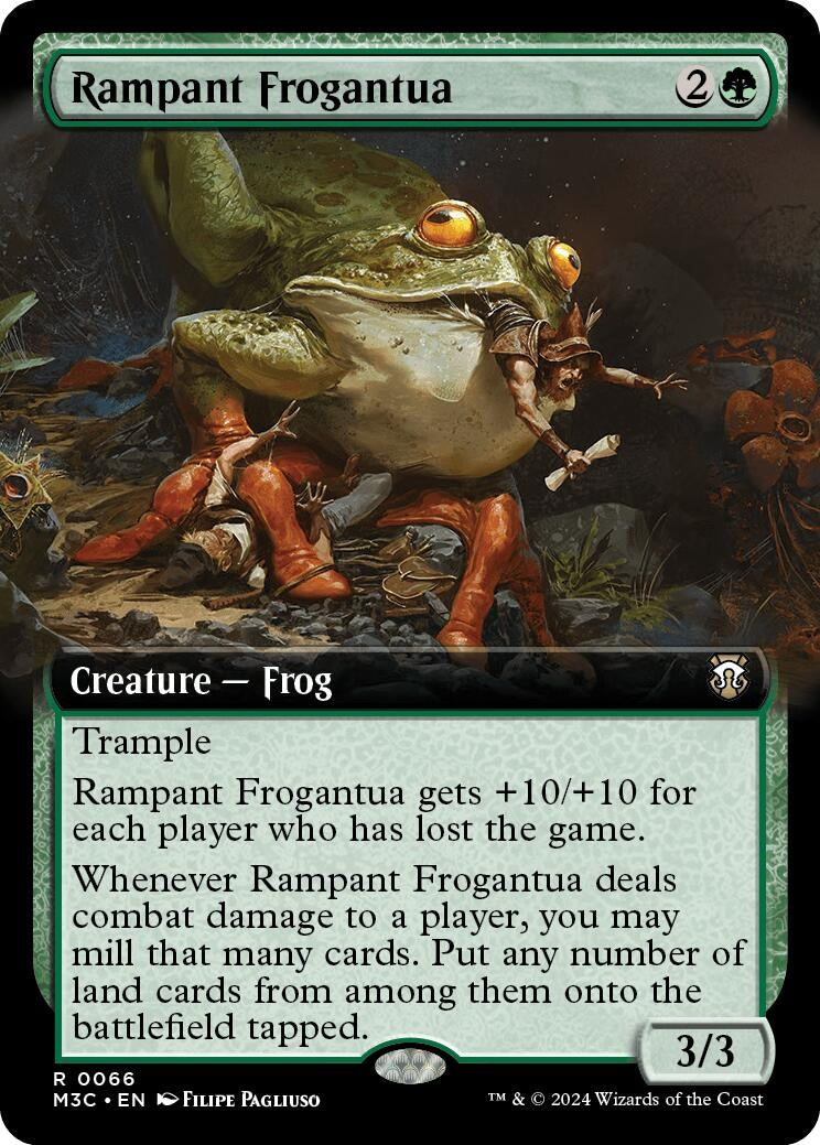 Rampant Frogantua (Extended Art) (Ripple Foil) (66) (Commander: Modern Horizons 3)