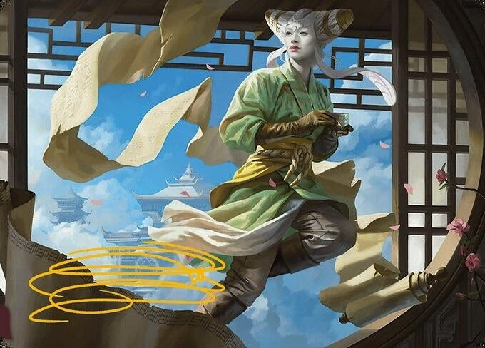 Tamiyo, Inquisitive Student Art Card (Gold-Stamped Signature) (17) (Art Series: Modern Horizons 3)
