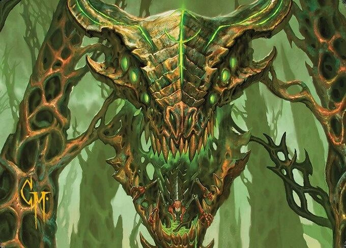 Colossal Dreadmask Art Card (Gold-Stamped Signature) (8) (Art Series: Modern Horizons 3)