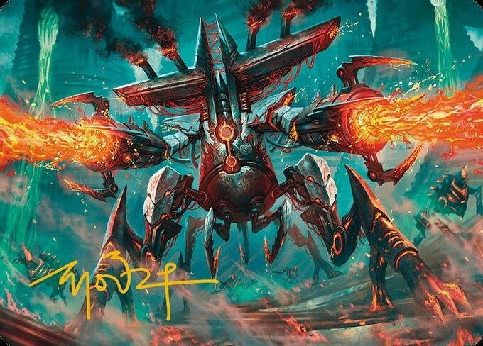 Exterminator Magmarch Art Card (Gold-Stamped Signature) (33) (Art Series: Modern Horizons 3)