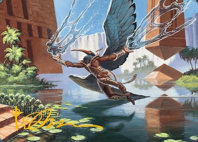 Nadu, Winged Wisdom Art Card (Gold-Stamped Signature) (14) (Art Series: Modern Horizons 3)