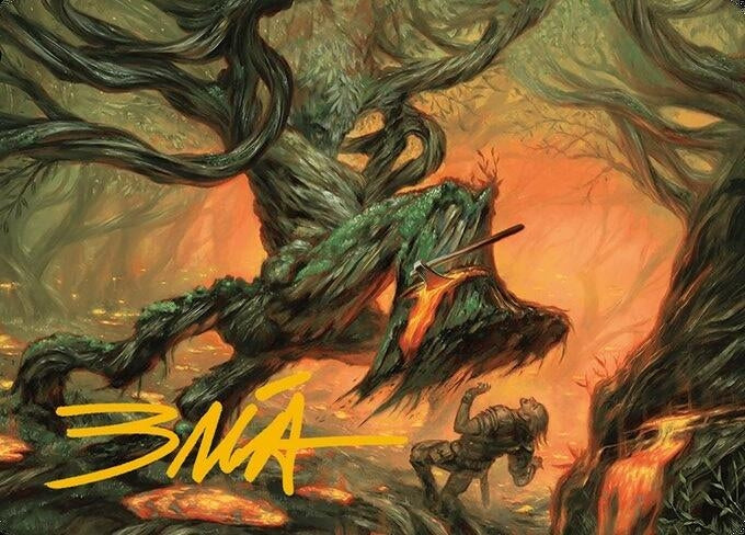 Stump Stomp Art Card (Gold-Stamped Signature) (20) (Art Series: Modern Horizons 3)