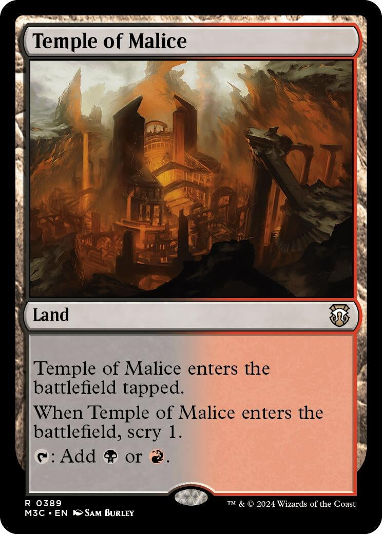 Temple of Malice (Ripple Foil) (389) (Commander: Modern Horizons 3)