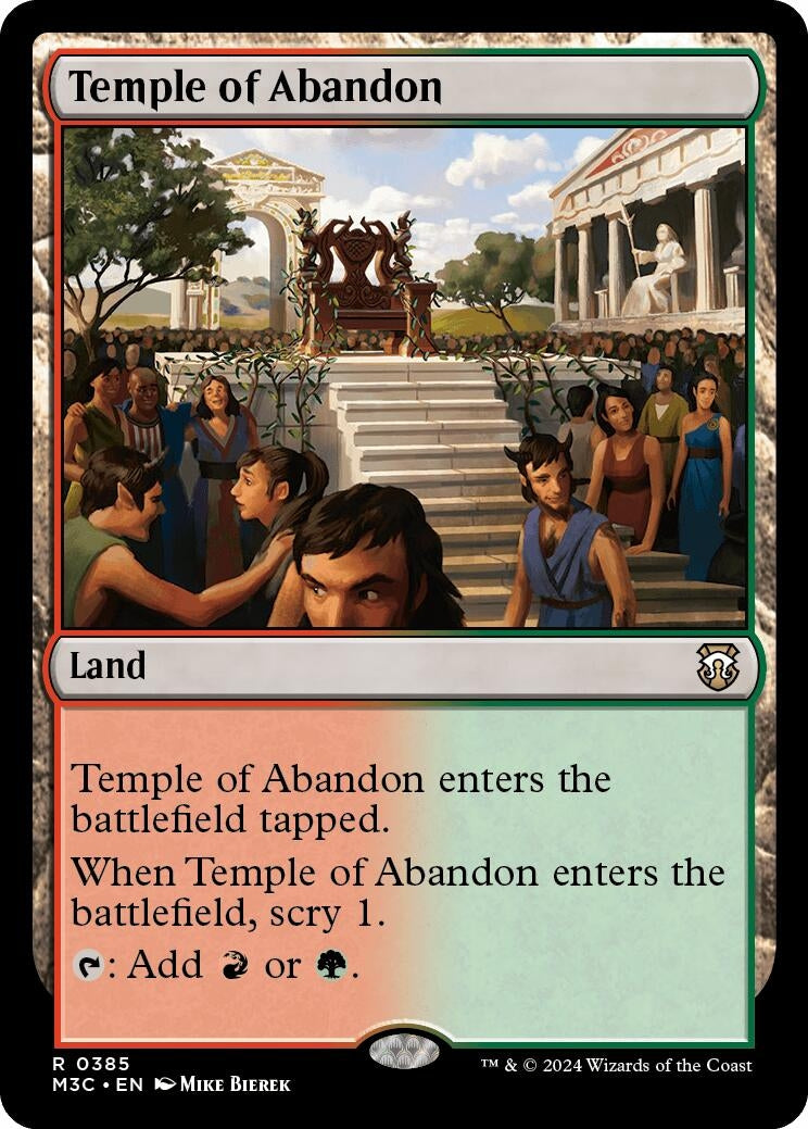 Temple of Abandon (Ripple Foil) (385) (Commander: Modern Horizons 3)