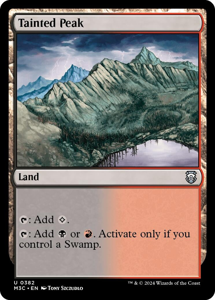 Tainted Peak (Ripple Foil) (382) (Commander: Modern Horizons 3)