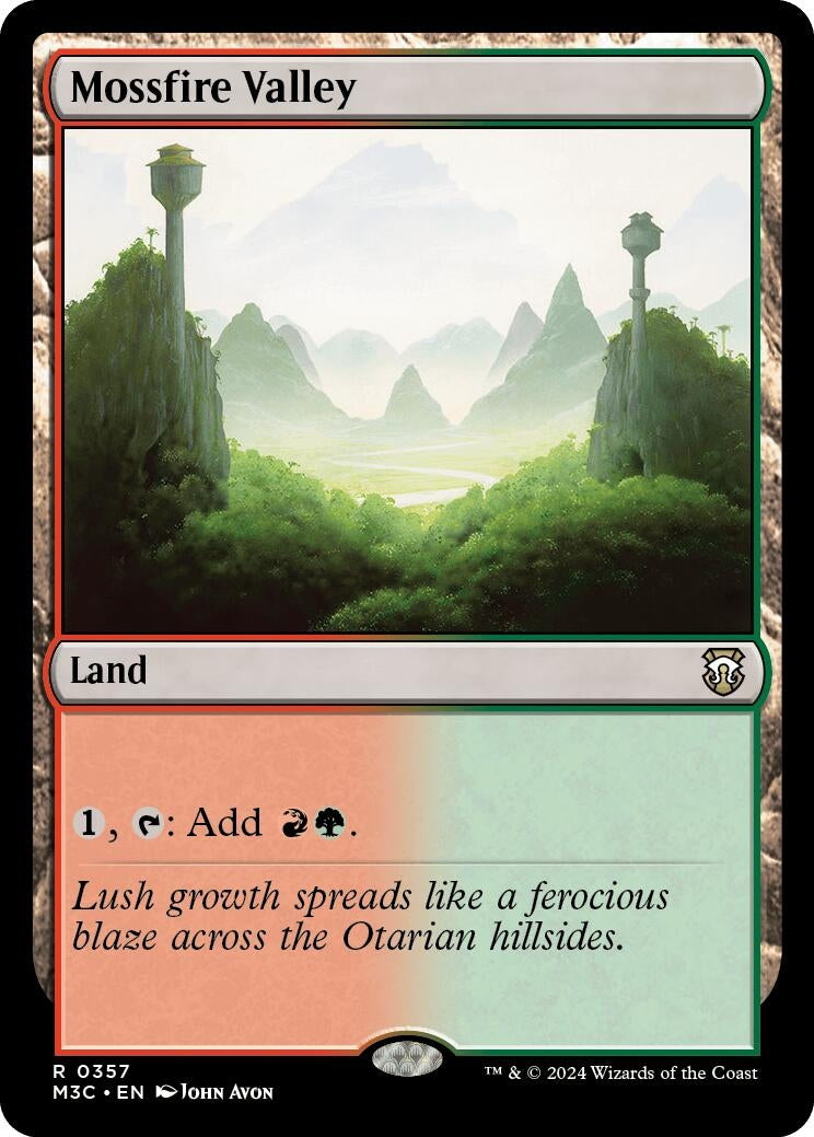Mossfire Valley (Ripple Foil) (357) (Commander: Modern Horizons 3)