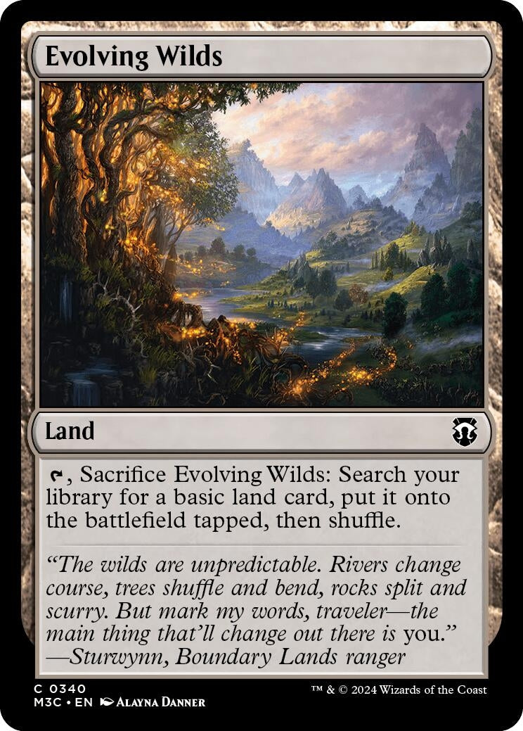 Evolving Wilds (Ripple Foil) (340) (Commander: Modern Horizons 3)