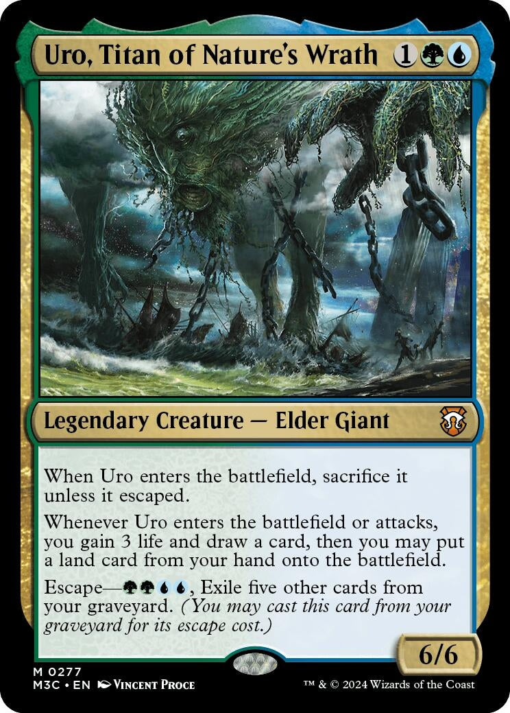 Uro, Titan of Nature's Wrath (Ripple Foil) (277) (Commander: Modern Horizons 3)