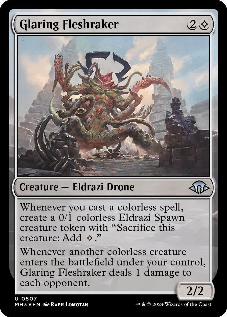 Glaring Fleshraker (Ripple Foil) (507) (Modern Horizons 3)