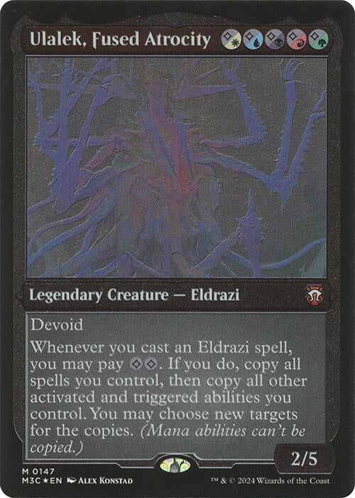 Ulalek, Fused Atrocity (Display Commander) - Thick Stock (147) (Commander: Modern Horizons 3)