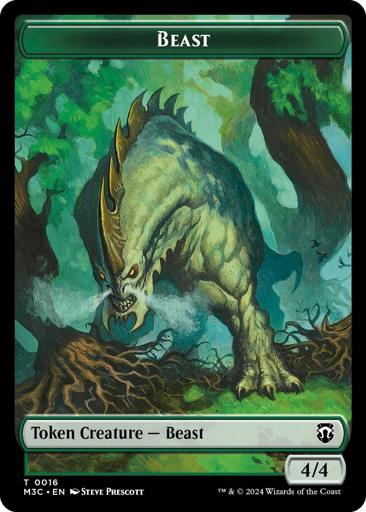 Beast (0016) // Copy Double-Sided Token (16 // 1) (Commander: Modern Horizons 3)