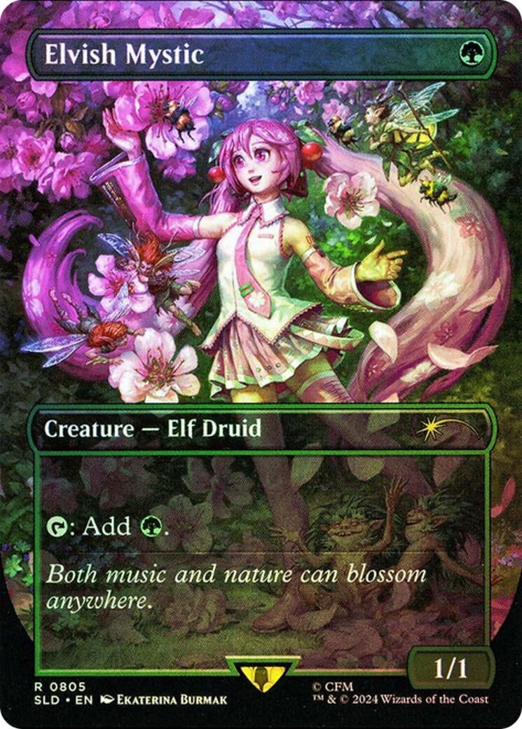 Elvish Mystic (0805) (Rainbow Foil) (805) (Secret Lair Drop Series)