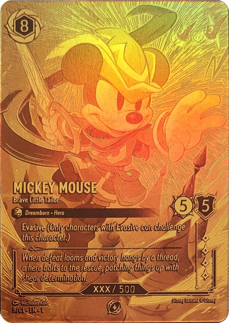 Mickey Mouse - Brave Little Tailor (Serial Numbered) (5) (Disney Lorcana Promo Cards)