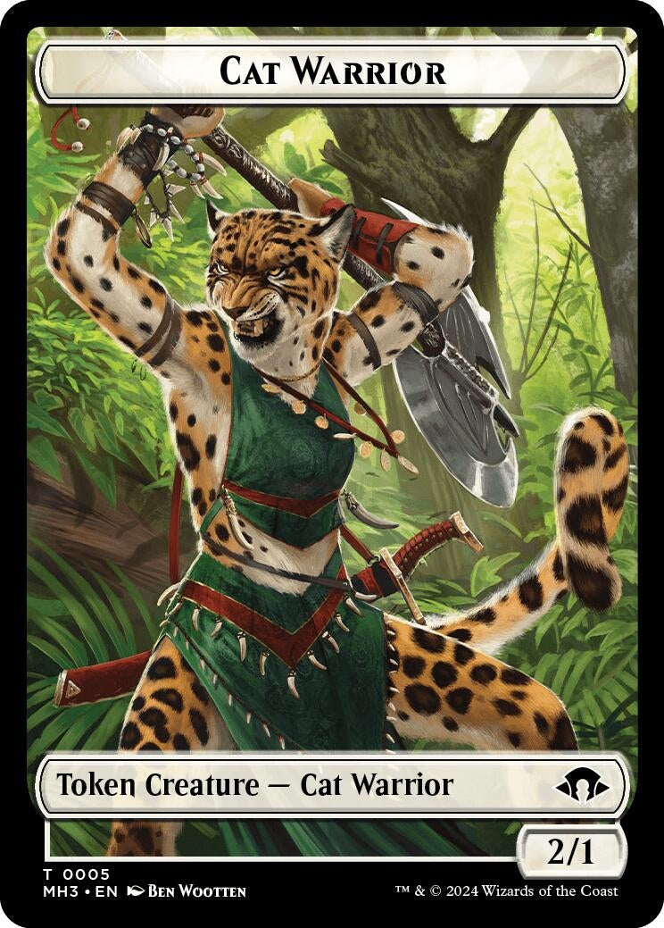 Cat Warrior Token (5) (Modern Horizons 3)