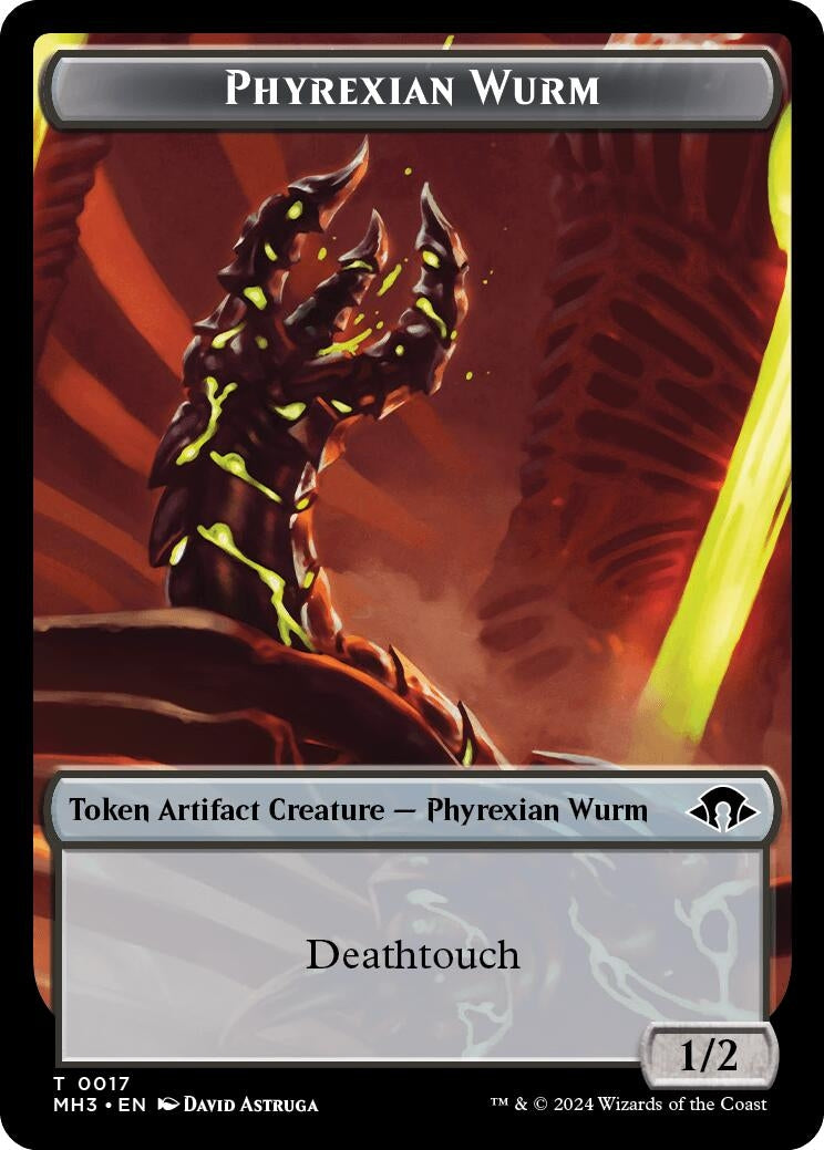 Phyrexian Wurm (0017) // Energy Reserve Double-Sided Token (17 // 36) (Modern Horizons 3)