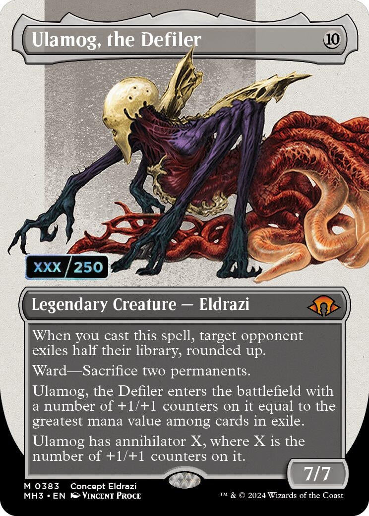 Image for Ulamog, the Defiler (Borderless) (Serial Numbered) (383) - Magic: The Gathering