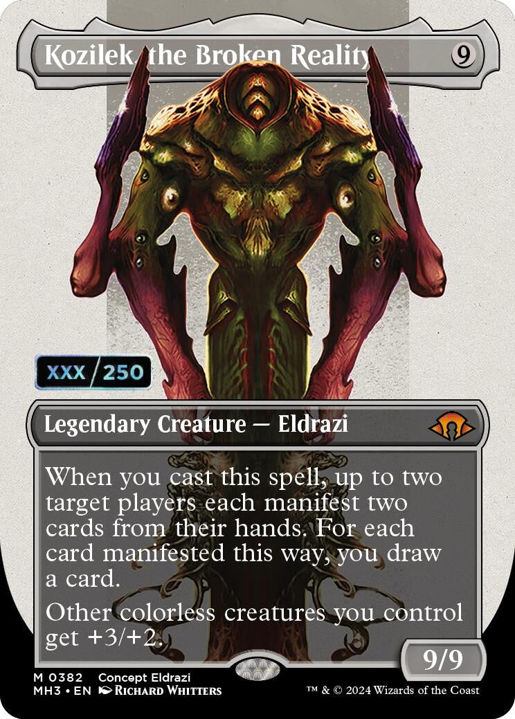 Kozilek, the Broken Reality (Borderless) (Serial Numbered) (382) (Modern Horizons 3)