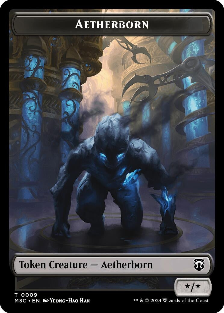 Aetherborn (Ripple Foil) // Servo Double-Sided Token (9 // 33) (Commander: Modern Horizons 3)
