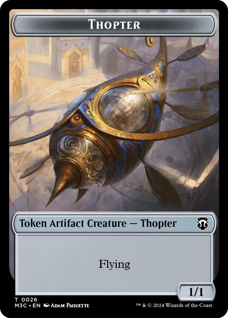 Thopter (Ripple Foil) // Copy Double-Sided Token (26 // 1) (Commander: Modern Horizons 3)
