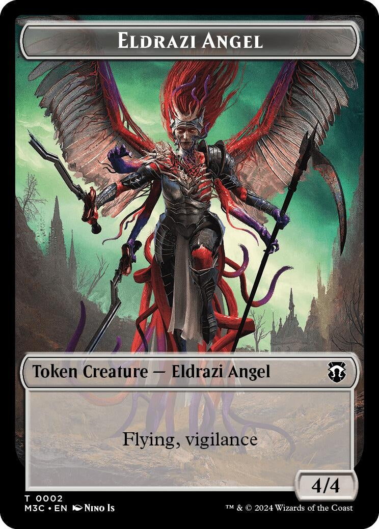 Eldrazi Angel (Ripple Foil) // Copy Double-Sided Token (2 // 1) (Commander: Modern Horizons 3)