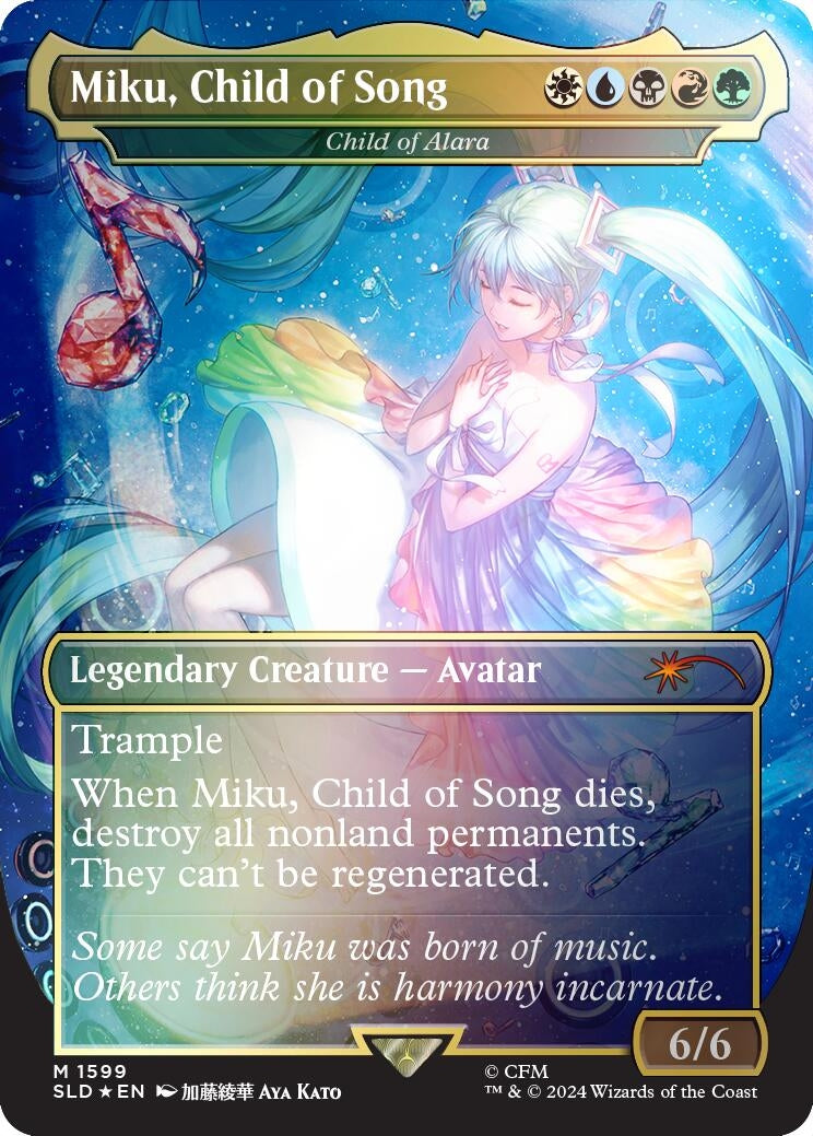 Miku, Child of Song - Child of Alara (Rainbow Foil) (1599) (Secret Lair Drop Series)