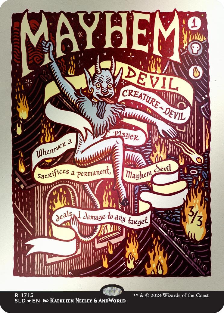 Mayhem Devil (Rainbow Foil) (1715) (Secret Lair Drop Series)