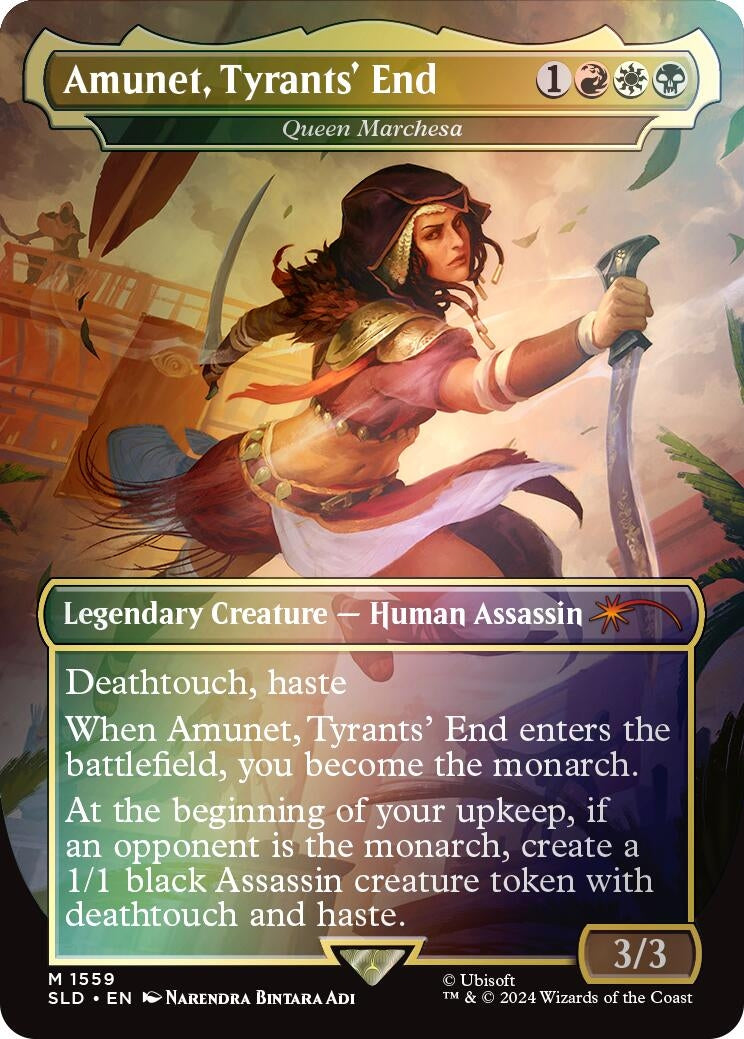 Amunet, Tyrants' End - Queen Marchesa (Rainbow Foil) (1559) (Secret Lair Drop Series)