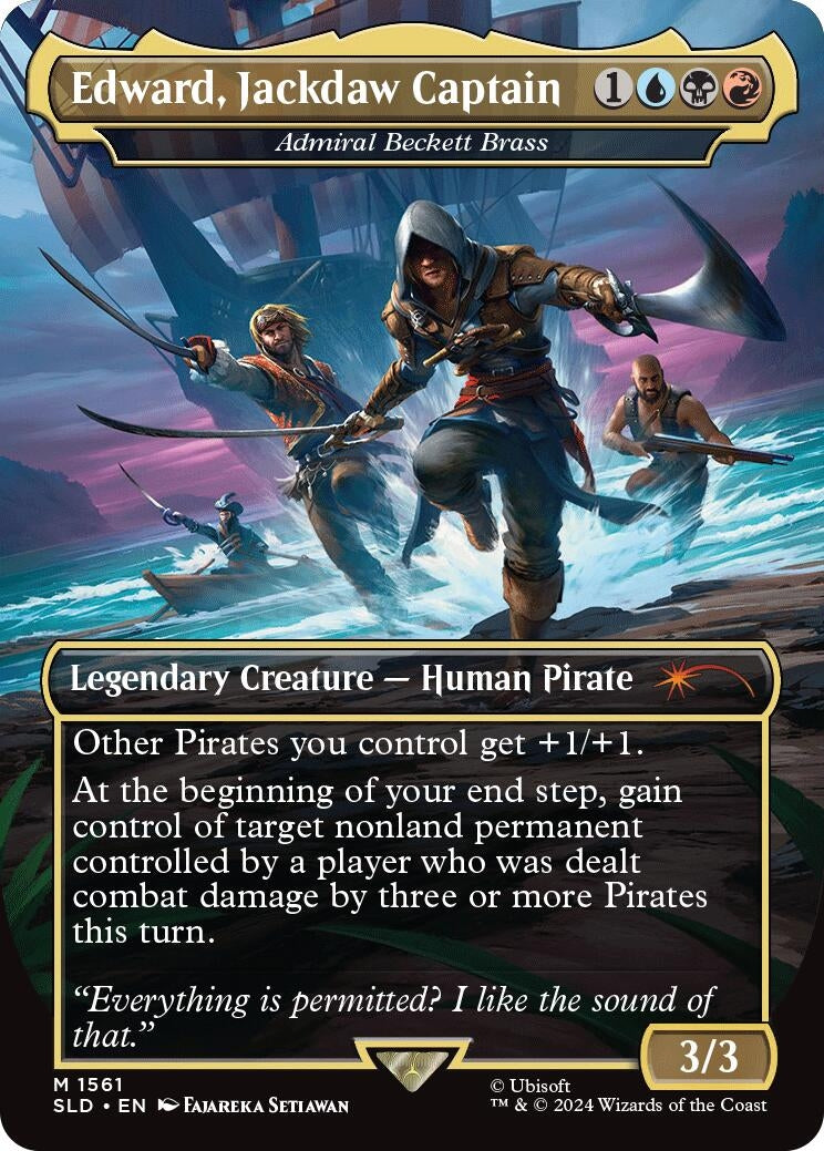 Edward, Jackdaw Captain - Admiral Beckett Brass (1561) (Secret Lair Drop Series)