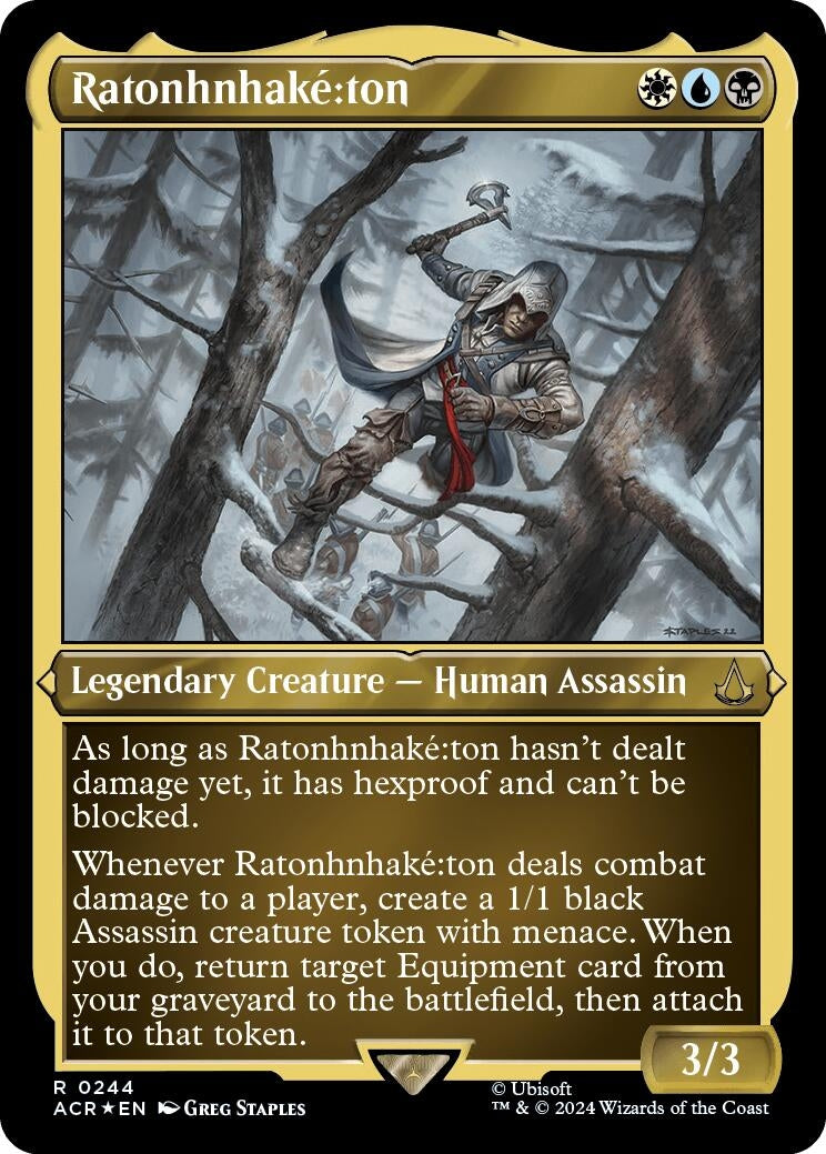 Ratonhnhake:ton (Foil Etched) (244) (Universes Beyond: Assassin's Creed)
