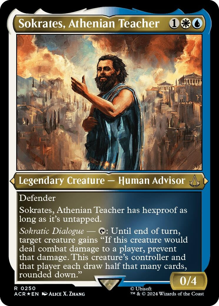 Sokrates, Athenian Teacher (Foil Etched) (250) (Universes Beyond: Assassin's Creed)