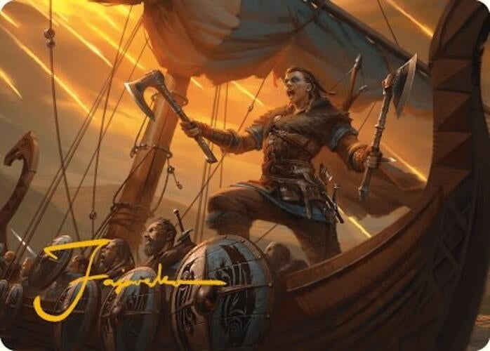 Eivor, Battle-Ready Art Card (Gold-Stamped Signature) (18) (Art Series: Universes Beyond: Assassin's Creed)