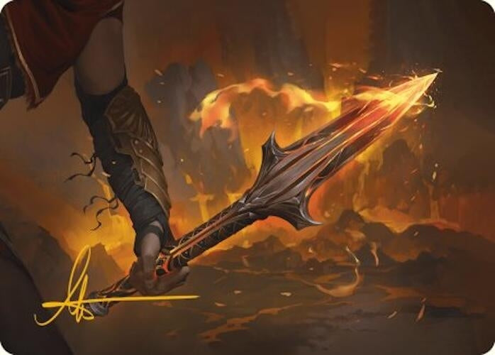 The Spear of Leonidas Art Card (Gold-Stamped Signature) (4) (Art Series: Universes Beyond: Assassin's Creed)