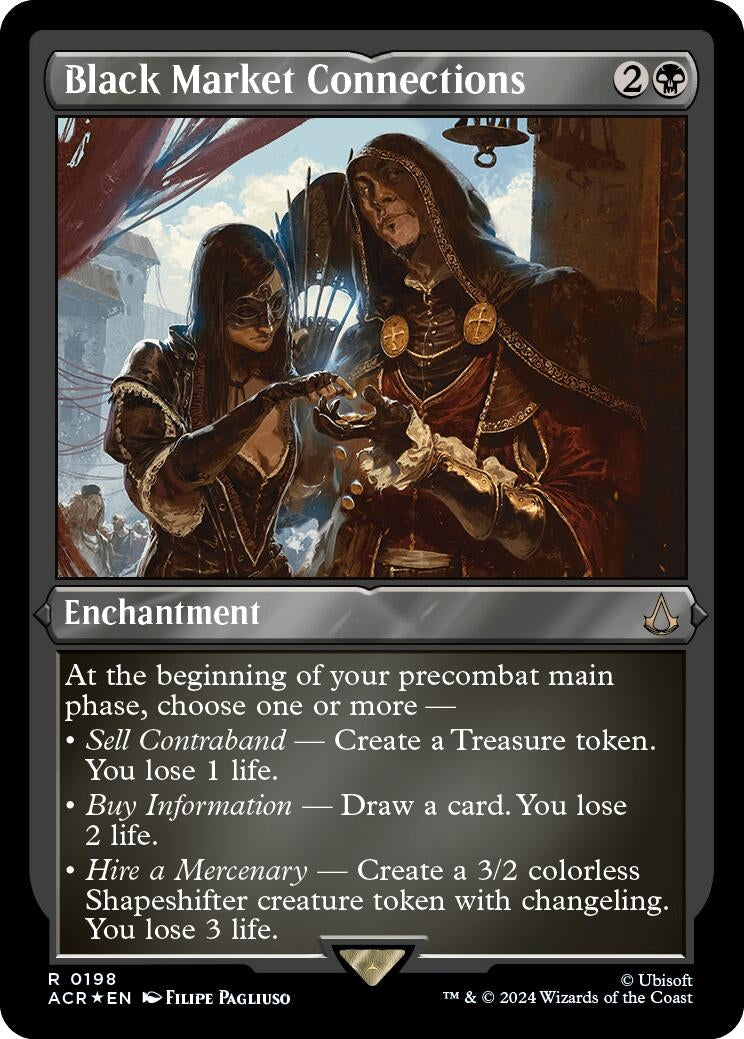 Black Market Connections (Foil Etched) (198) (Universes Beyond: Assassin's Creed)