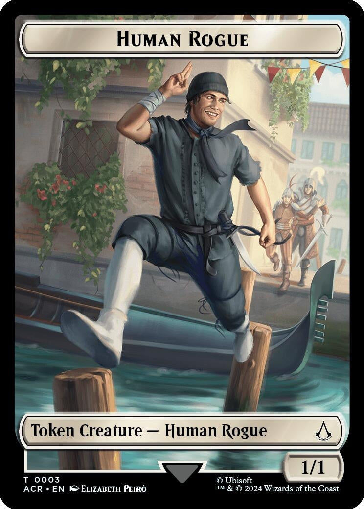 Human Rogue Token (3) (Universes Beyond: Assassin's Creed)