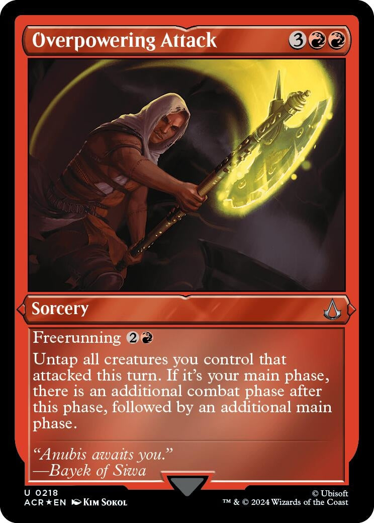 Overpowering Attack (Foil Etched) (218) (Universes Beyond: Assassin's Creed)
