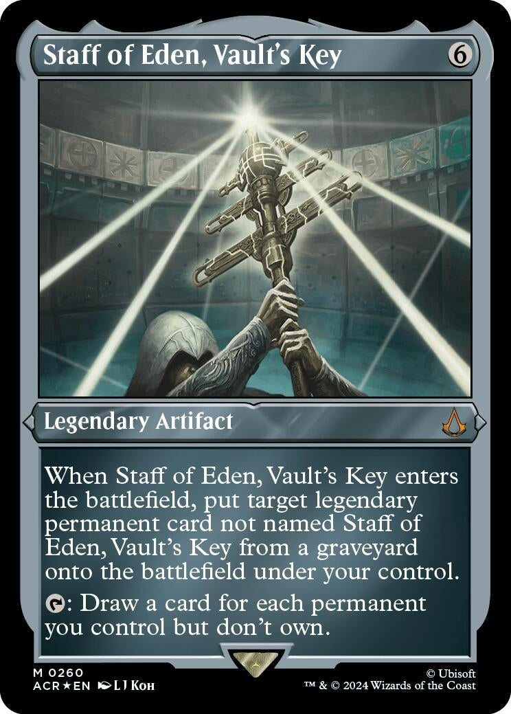 Staff of Eden, Vault's Key (Foil Etched) (260) (Universes Beyond: Assassin's Creed)