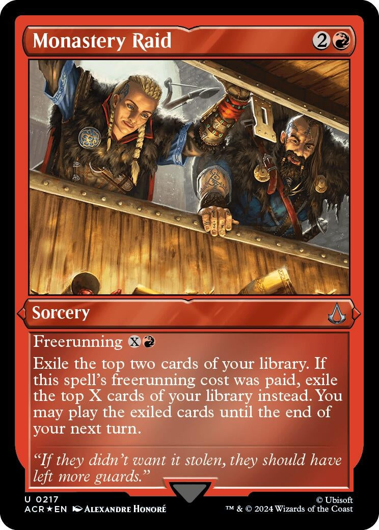 Monastery Raid (Foil Etched) (217) (Universes Beyond: Assassin's Creed)