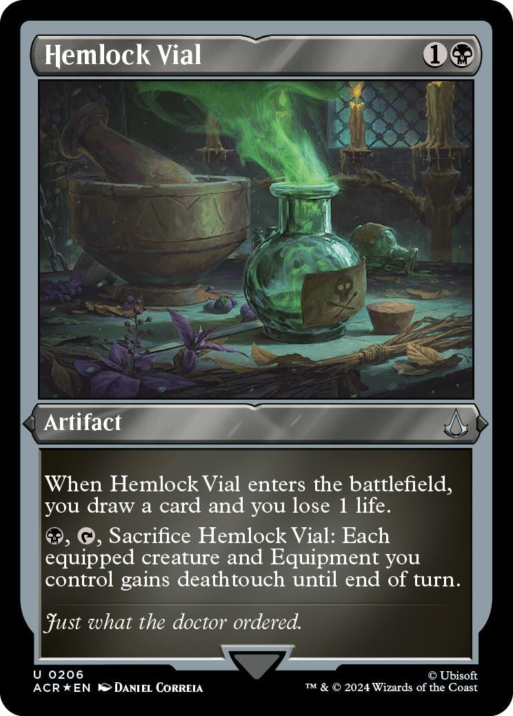 Hemlock Vial (Foil Etched) (206) (Universes Beyond: Assassin's Creed)