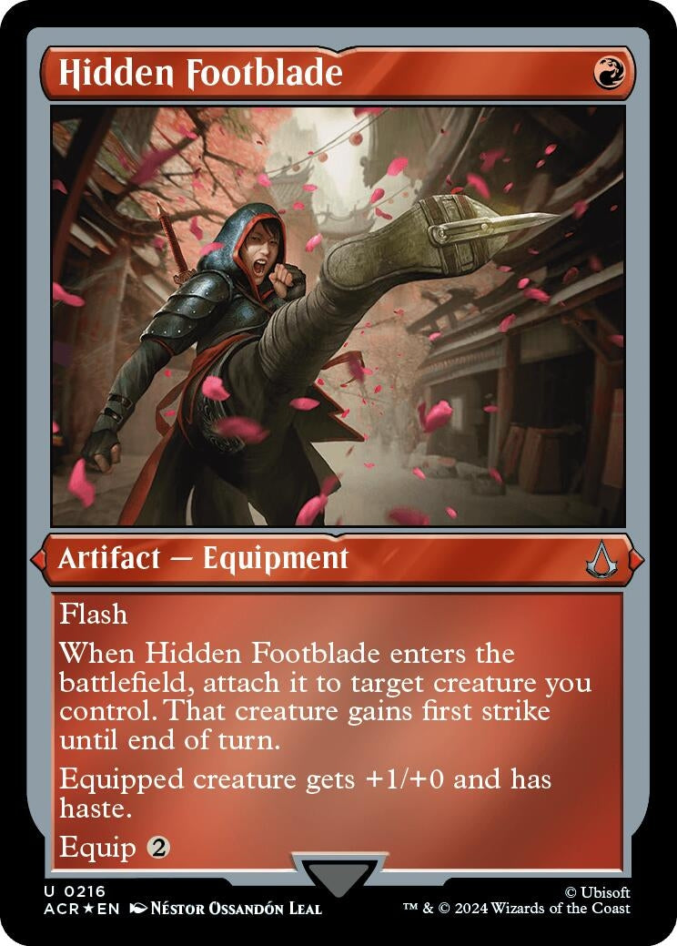 Hidden Footblade (Foil Etched) (216) (Universes Beyond: Assassin's Creed)