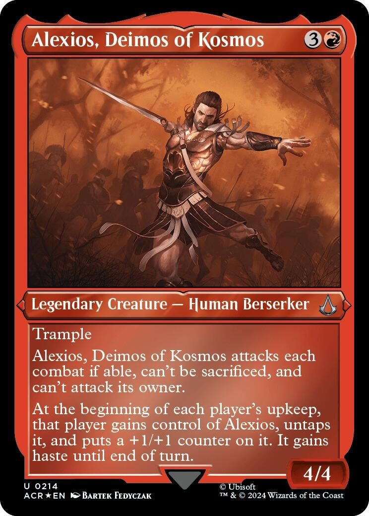 Alexios, Deimos of Kosmos (Foil Etched) (214) (Universes Beyond: Assassin's Creed)