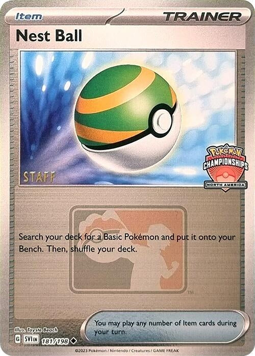 Image for Nest Ball - 181/198 (North America Championships) [Staff] (181/198) (League & Championship Cards) - Pokemon