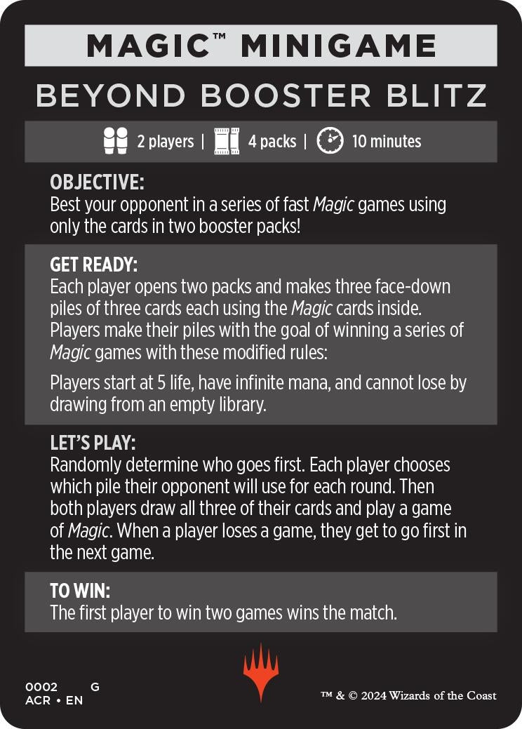 Magic Minigame: Beyond Booster Blitz (2) (Universes Beyond: Assassin's Creed)