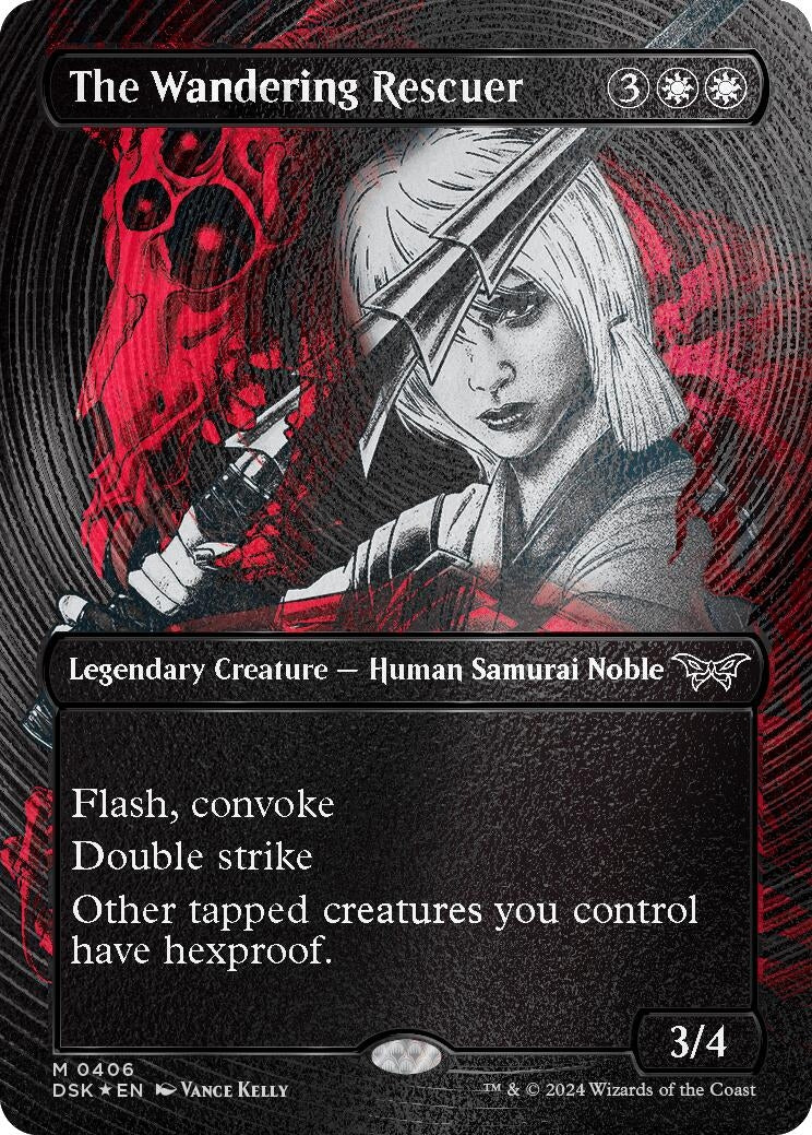 The Wandering Rescuer (Showcase) (Textured Foil) (406) (Duskmourn: House of Horror)