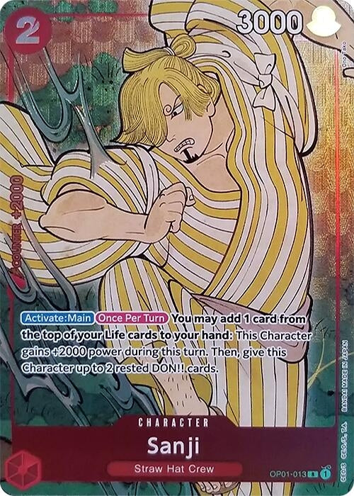 Sanji (English Version 1st Anniversary Set) (OP01-013) (One Piece Promotion Cards)