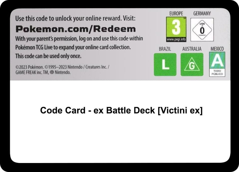Image for Code Card - ex Battle Deck [Victini ex] (Miscellaneous Cards & Products) - Pokemon