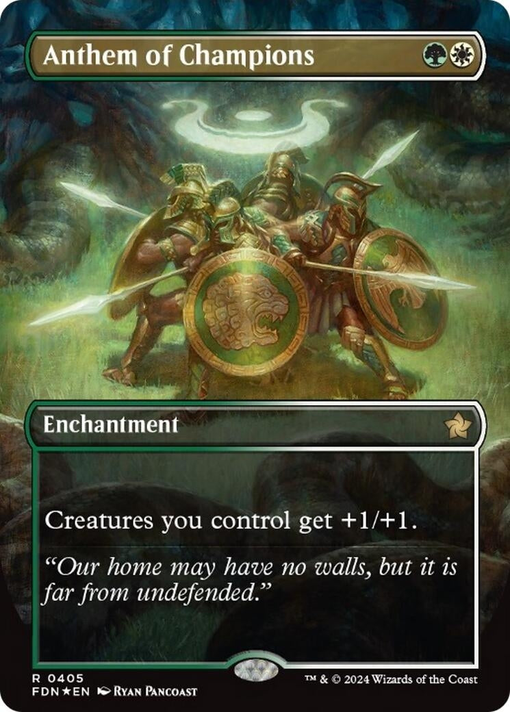 Anthem of Champions (Borderless) (Mana Foil) (405) (Foundations)
