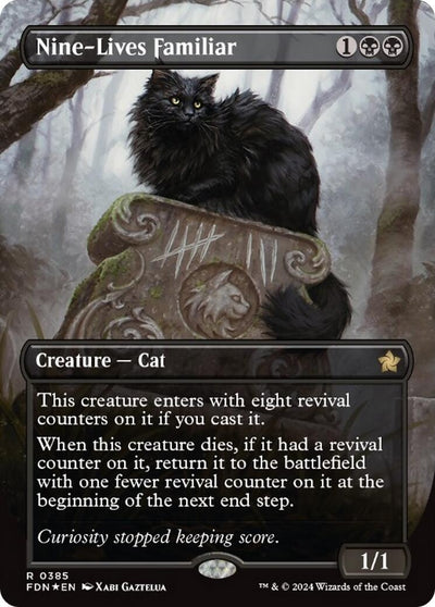 Nine-Lives Familiar (Borderless) (Mana Foil) (385) (Foundations)