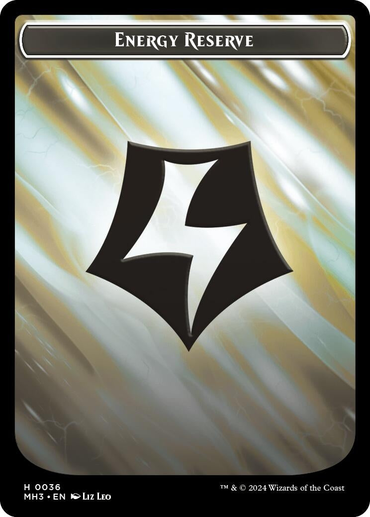 Energy Reserve (Ripple Foil) // Servo Double-Sided Token (36 // 33) (Modern Horizons 3)